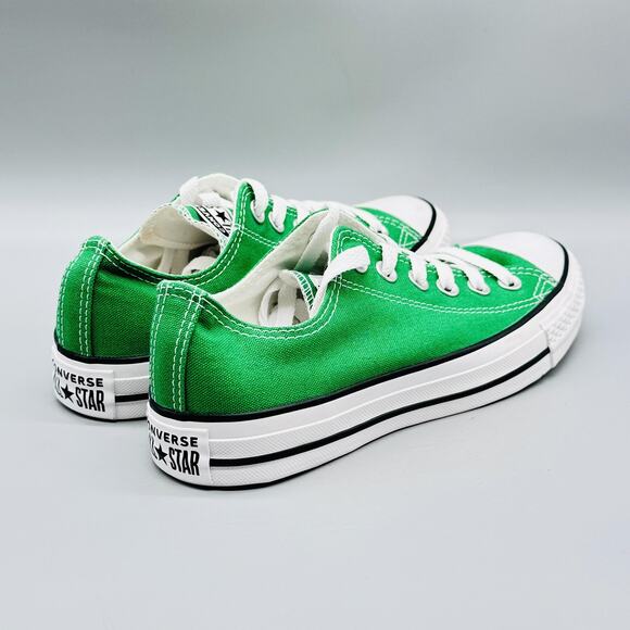 Converse Shoes Womens 7 Green Canvas Chuck Taylor All Star Low Top Sneakers - Picture 9 of 13